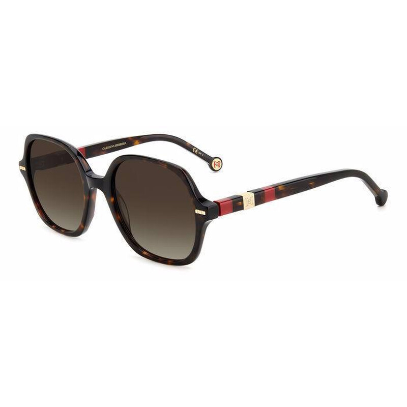 Lentes Carolina Herrera Sombreado Café Cuadrados para Dama