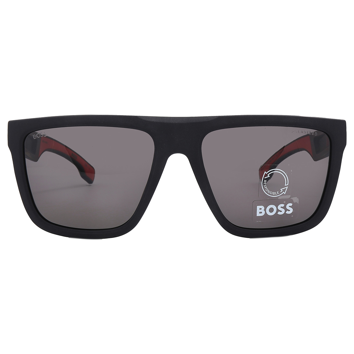Lentes Hugo Boss Polarizados Gris Browline para Caballero