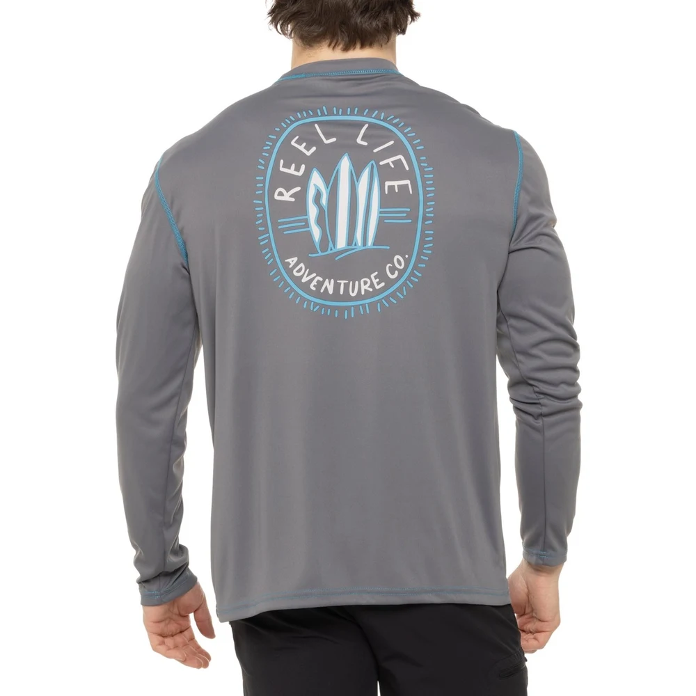 Camisa Solar Manga Larga Reel Life: Surf Boards Sun Defender UPF 50 Long Sleeve